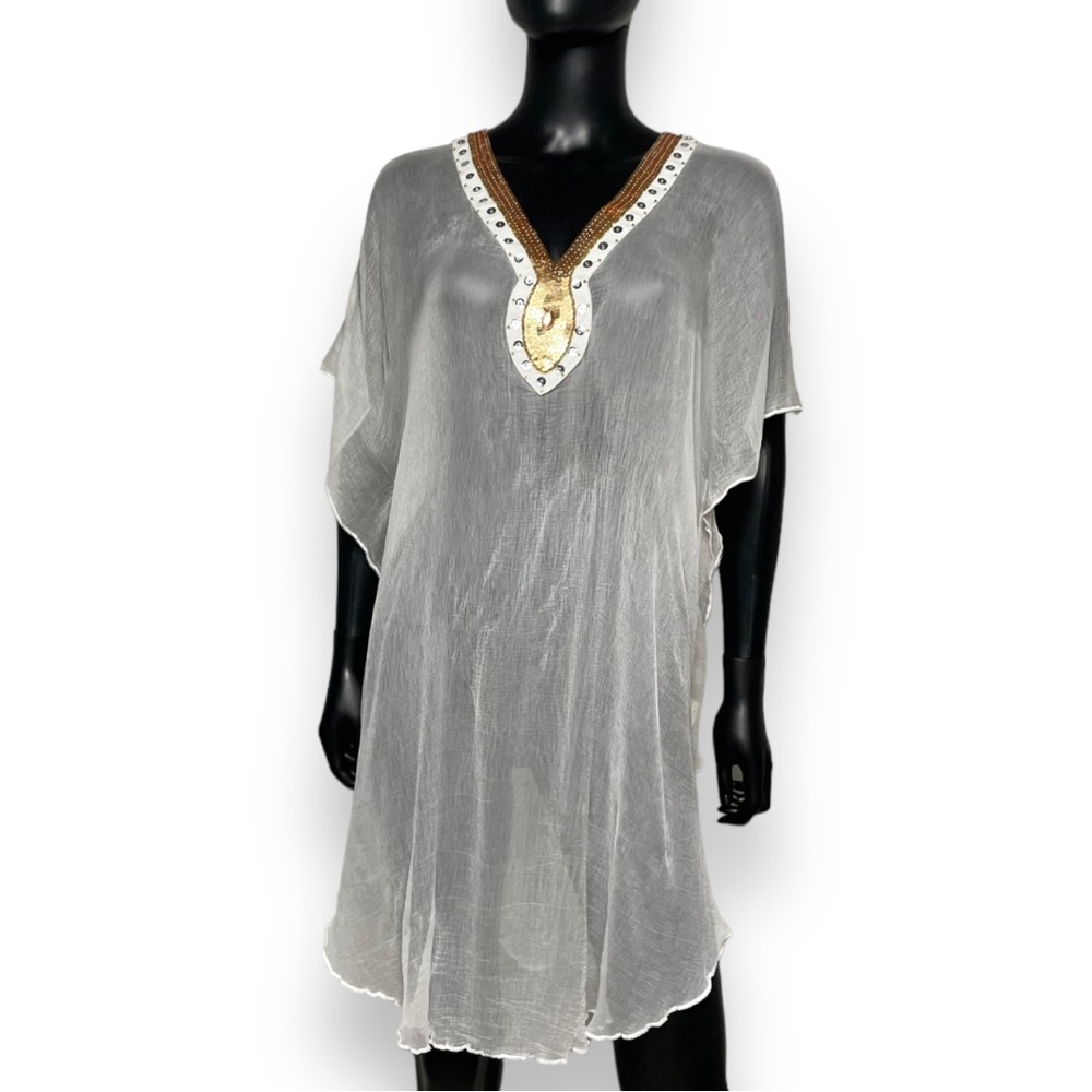 Hippie Chic Silk Embellished Tunic